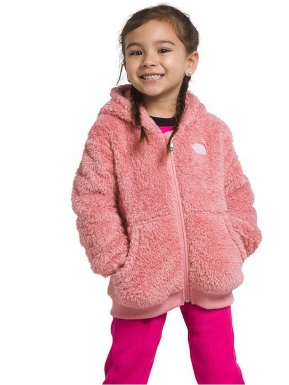 The North Face Kids' Cozy Zip-Up Fleece Jacket in Pink